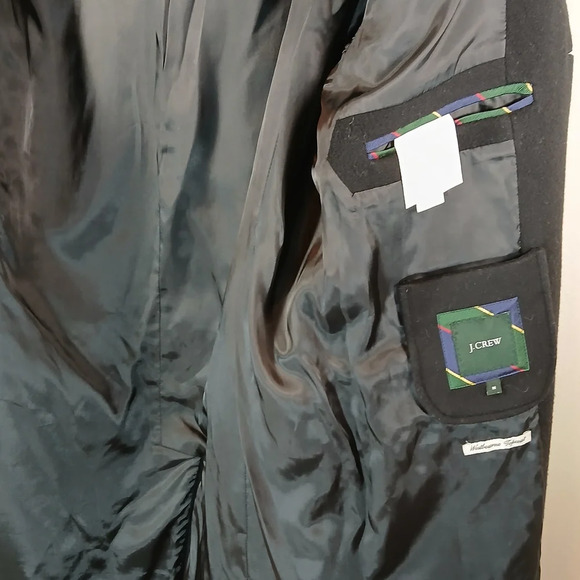 J crew Men's Westbourne topcoat in black size Medium - Picture 7 of 13